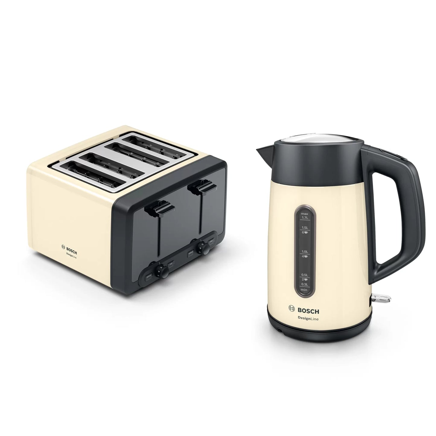 Bosch DesignLine 4 Slice Toaster TAT4P447 Cream