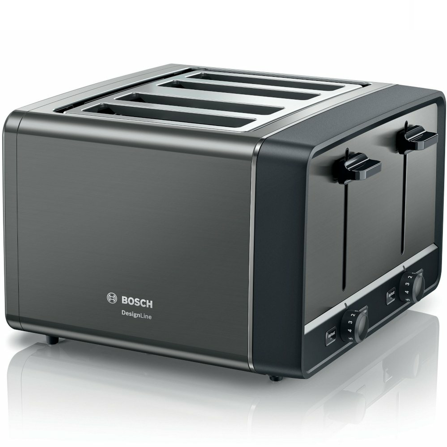 Bosch DesignLine 4 Slice Toaster TAT5P445 Anthracite