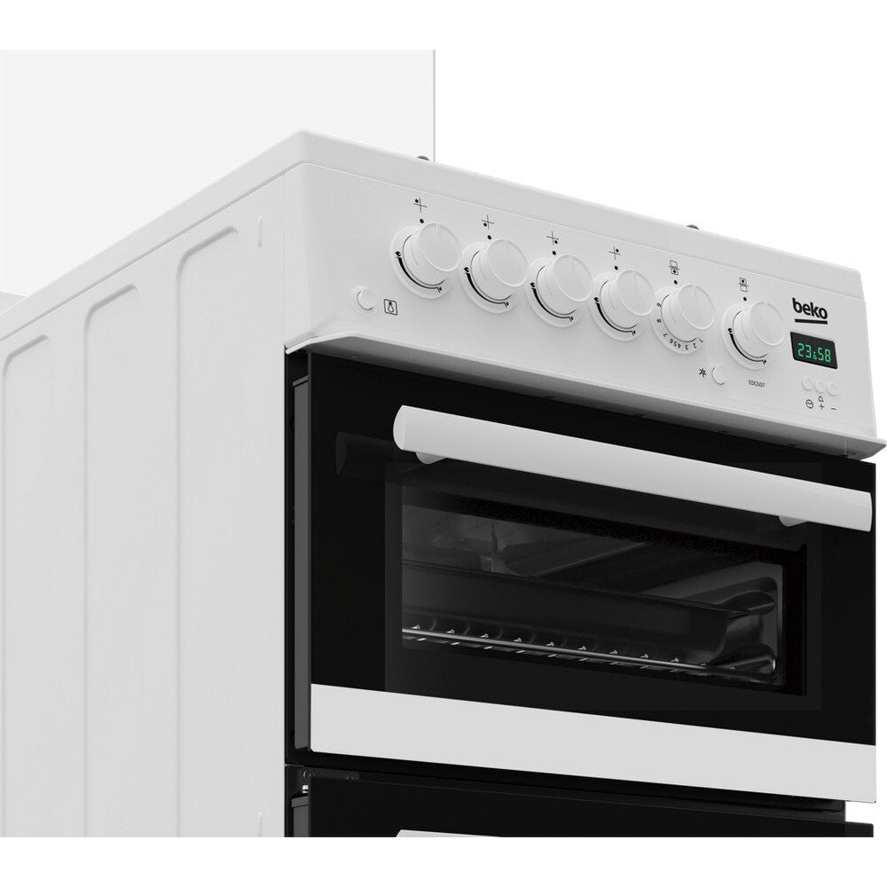 Beko EDG507W 50cm Twin Cavity White Gas Cooker