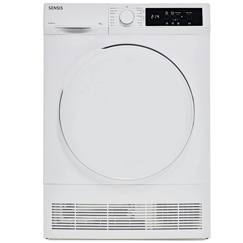 Sensis TDCF018BW 8kg Sensor Condenser Tumble Dryer