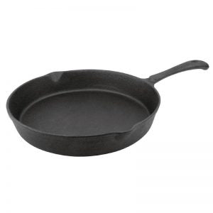 Vogue Round Cast Iron 255mm Skillet Pan