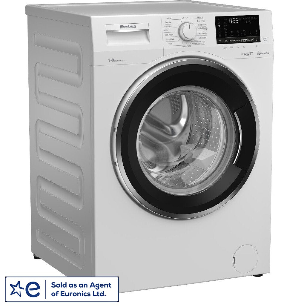 Blomberg LWF194520QW 9KG 1400RPM Rapid Jet Washing Machine With Bluetooth