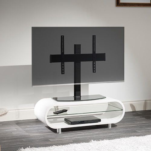 Replacement Television Pedestal Stand With Glass Base & Swivel