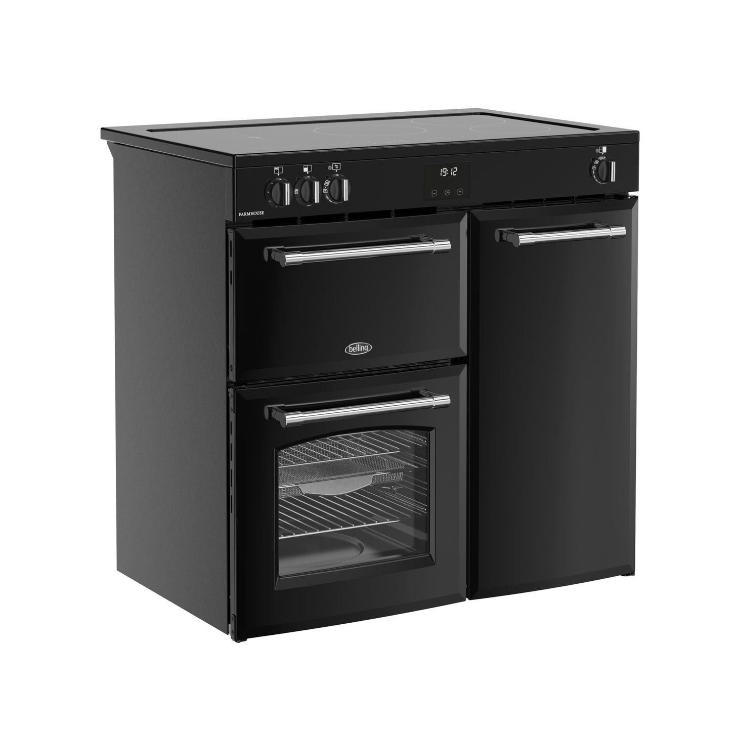 Belling Farmhouse 90Ei Black Induction Range Cooker