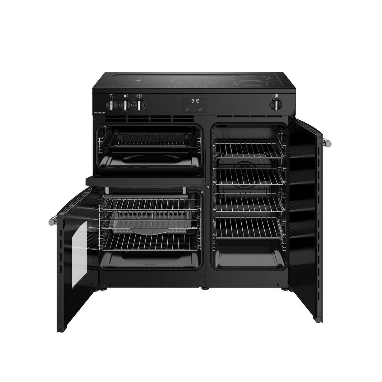 Belling Farmhouse 90Ei Black Induction Range Cooker