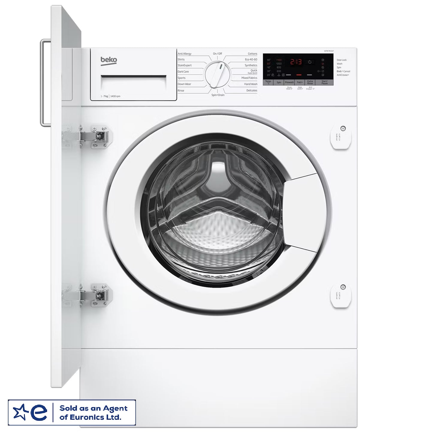 Beko WDIK752421F 7kg / 5kg Built-In 1200 Spin Washer Dryer