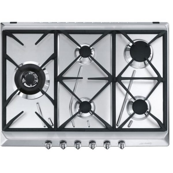 Smeg SRV575H5 Cucina Stainless Steel Built- In 5 Burner Gas Hob
