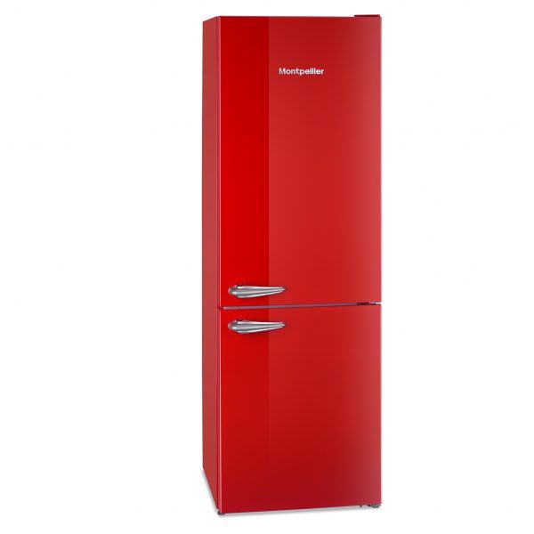 Montpellier MAB386R Red Retro 60cm ( 186cm High ) Frost Free Fridge Freezer
