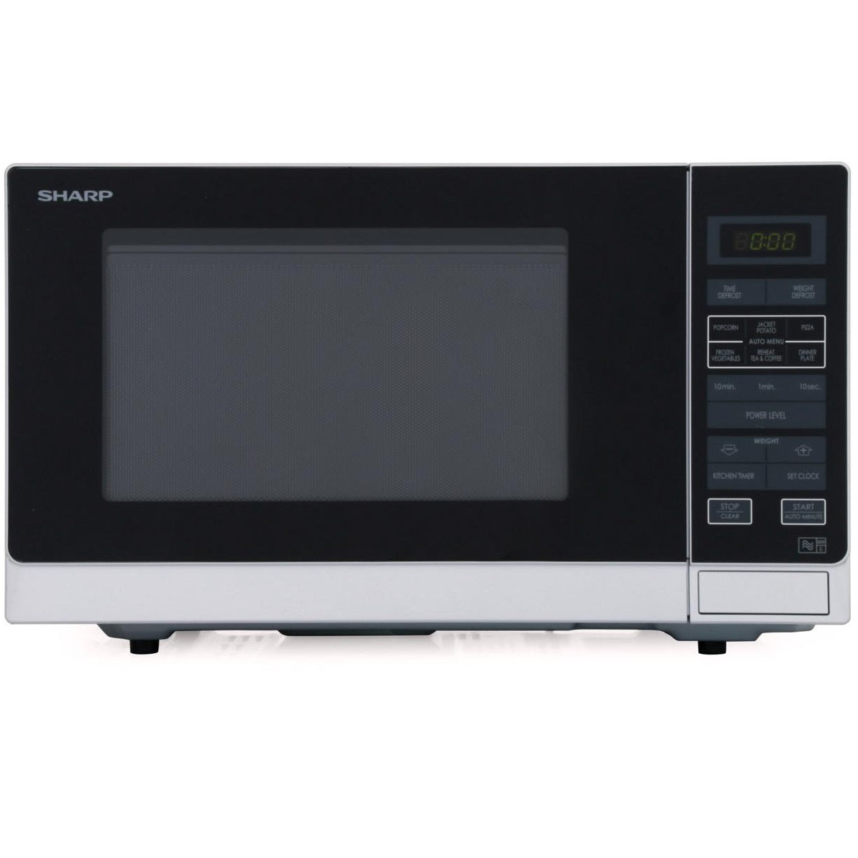 Sharp R372SLM Silver 25 Litre Solo Microwave Oven