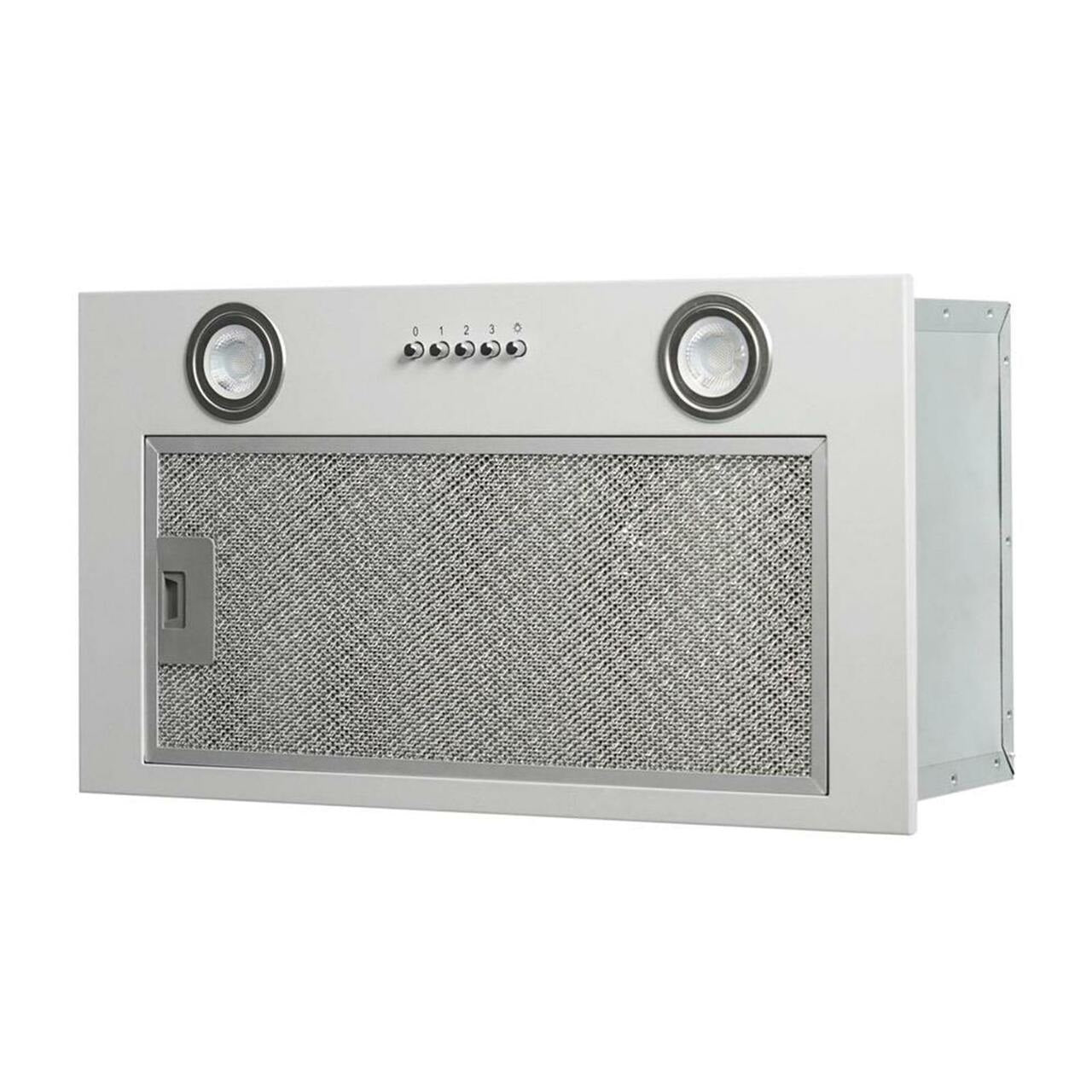 CDA CCA52SI Silver 50CM Canopy Cooker Hood / Extractor With LED Lighting