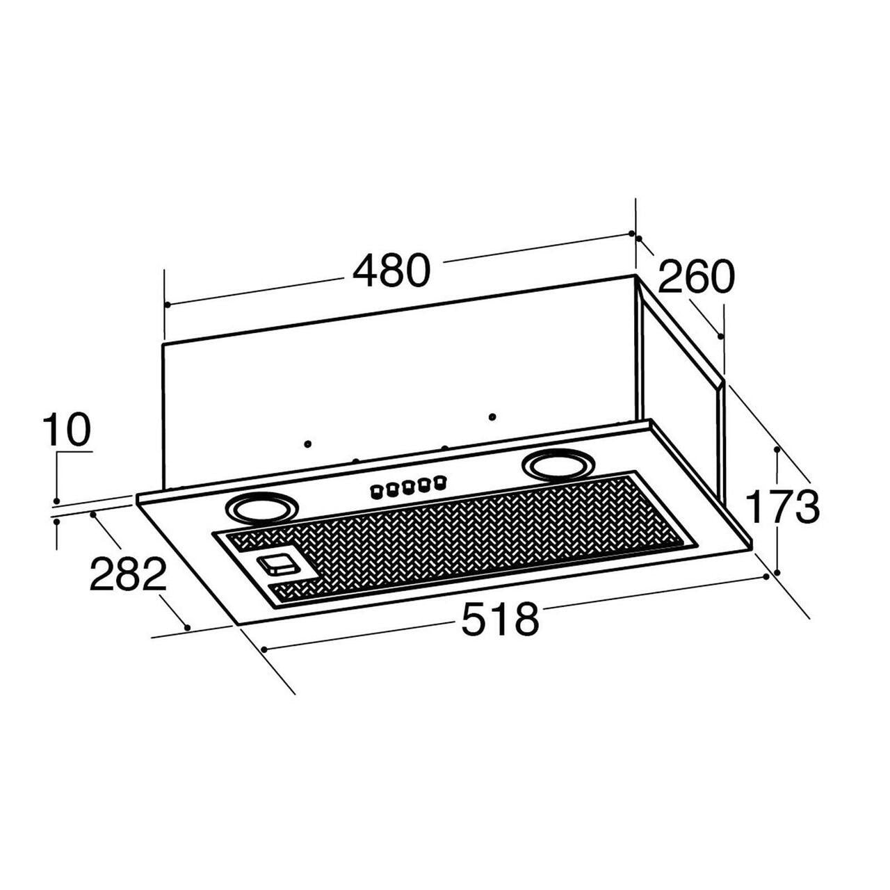 CDA CCA52SI Silver 50CM Canopy Cooker Hood / Extractor With LED Lighting
