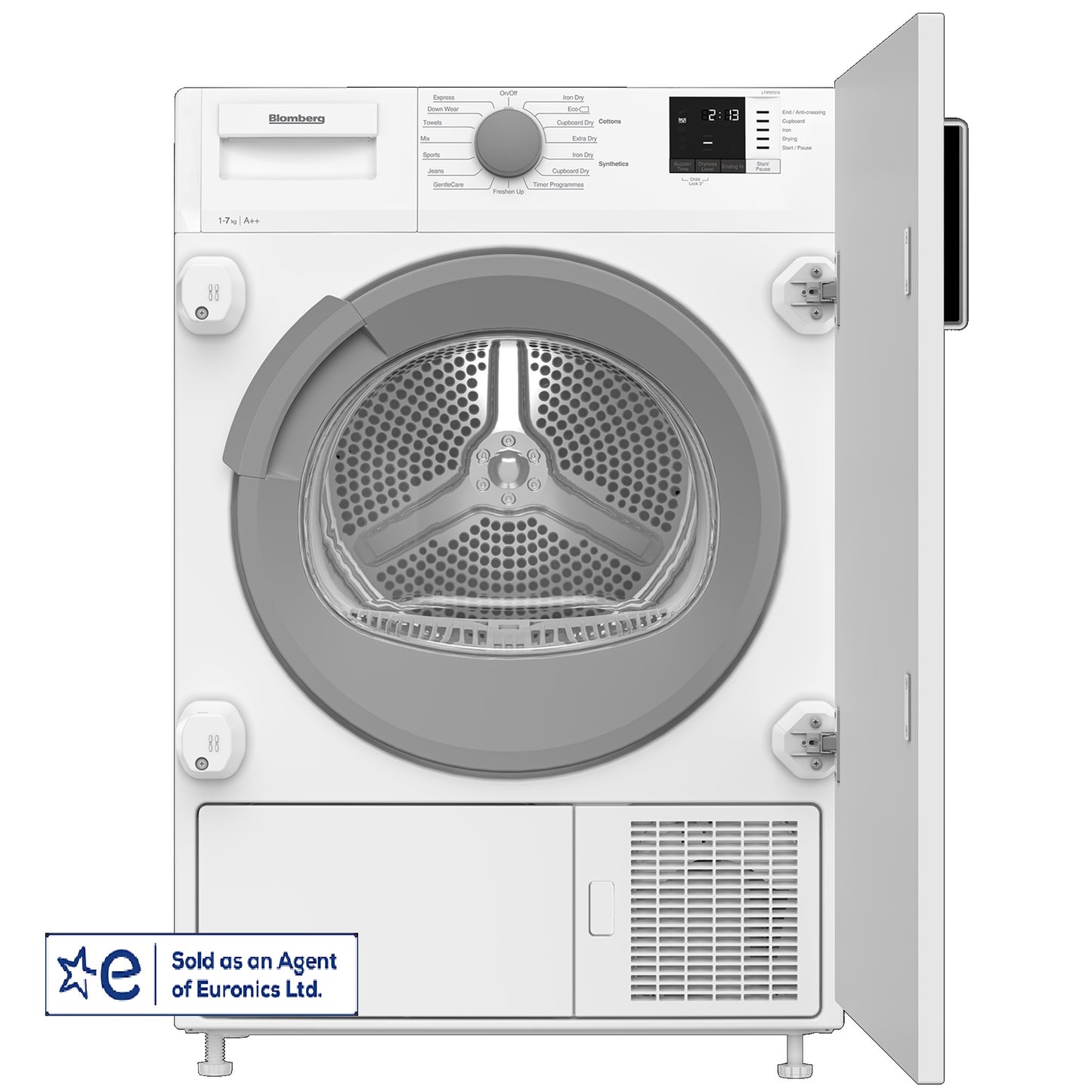 Blomberg LTIP07310 7KG Sensor Integrated Heat Pump Condenser Tumble Dryer