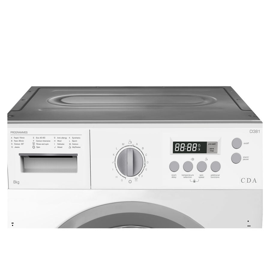 CDA CI381 8kg 1400 Spin Built-in Washing Machine