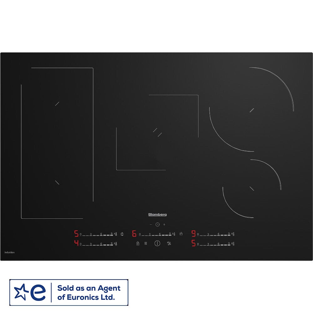 Blomberg MIX55487N Built- in Hard Wired 78cm Electric Induction Hob With Flexi Zone
