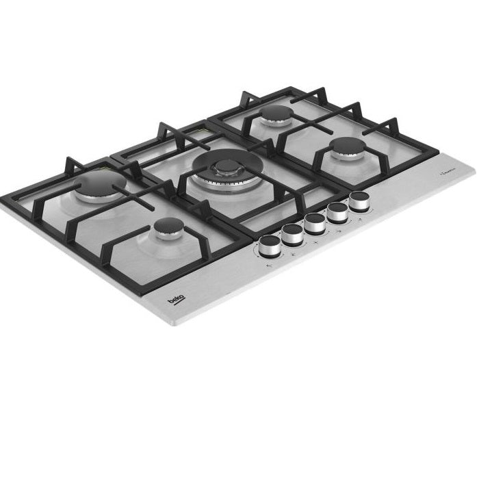 Beko CIHYG32SXE 5 Burner Stainless Steel Built- In Gas Hob