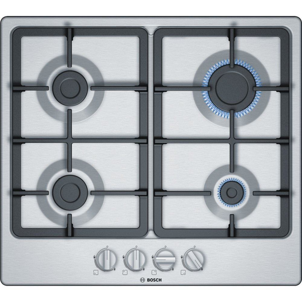 Bosch PGP6B5B90 Built- In 4 Burner Gas Hob In Stainless Steel