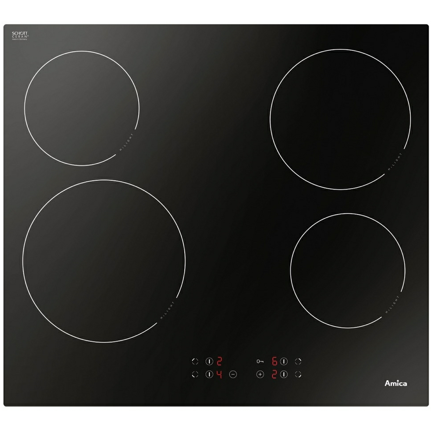 Amica ACH6420FR Built- In 4 Zone Ceramic Electric Hob