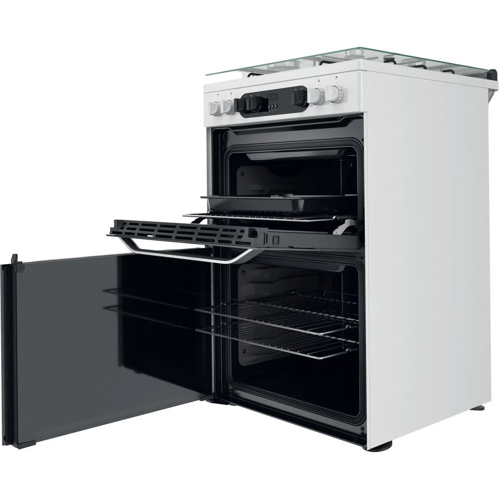Hotpoint HDM67G9C2CW Dual Fuel Cooker With Double Oven & Lid