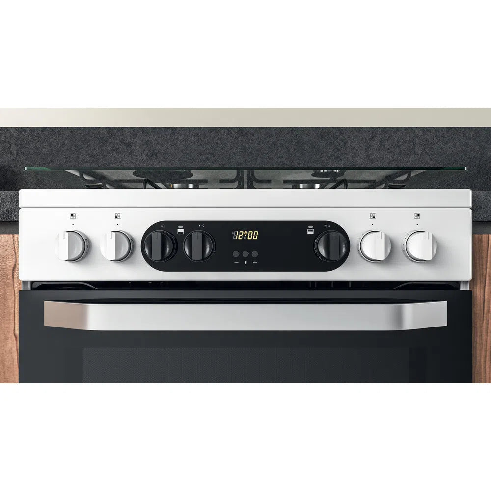 Hotpoint HDM67G9C2CW Dual Fuel Cooker With Double Oven & Lid