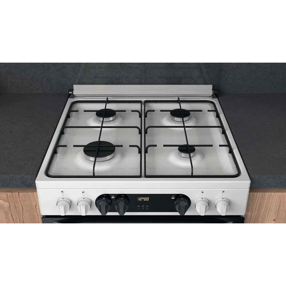 Hotpoint HDM67G9C2CW Dual Fuel Cooker With Double Oven & Lid
