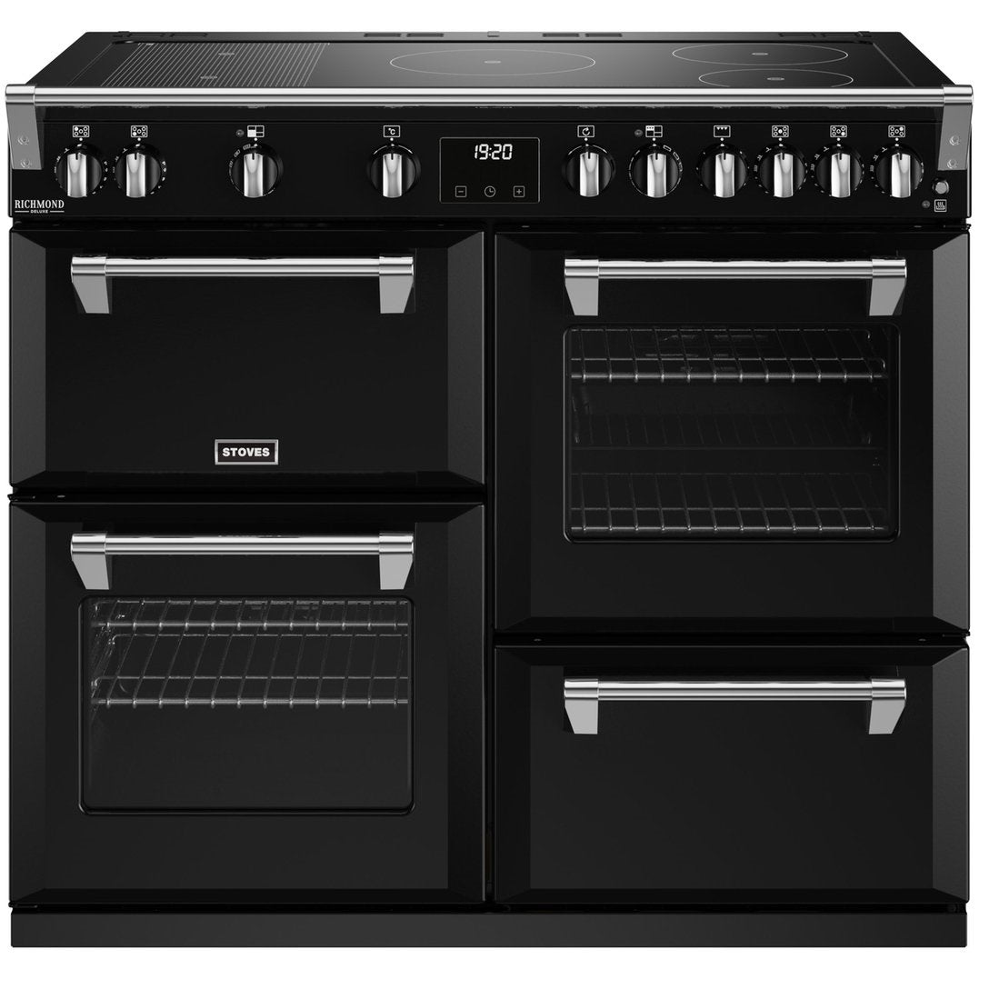 Stoves Richmond Deluxe D1000EI RTY Black Or C / Cream Electric Induction Range Cooker