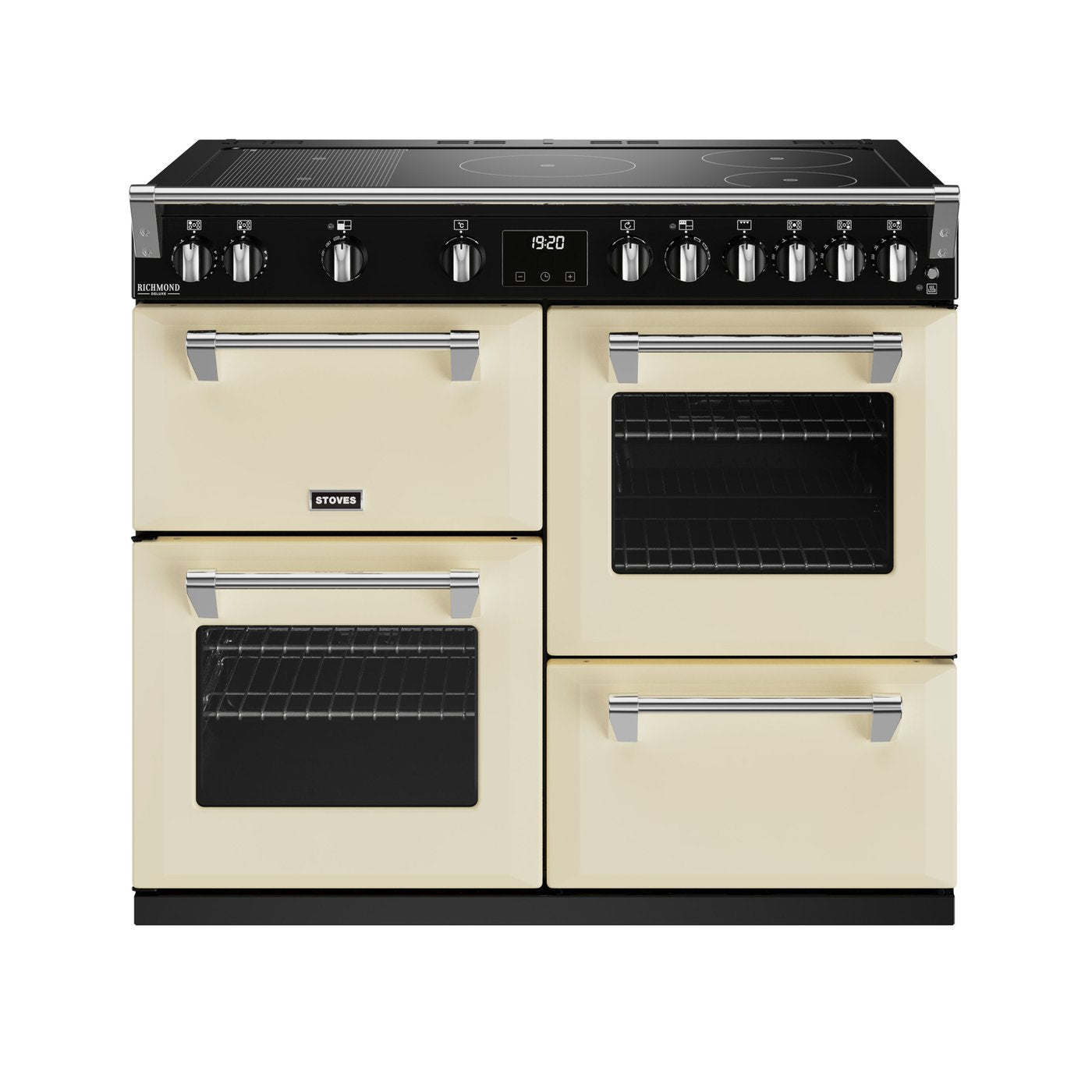 Stoves Richmond Deluxe D1000EI RTY Black Or C / Cream Electric Induction Range Cooker