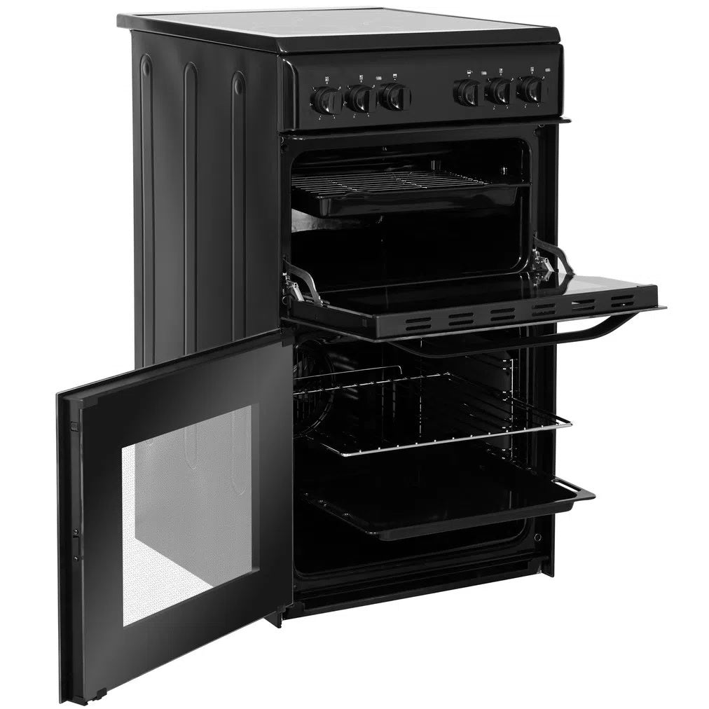 Hotpoint HD5V92KCB Electric Cooker With Twin Cavity