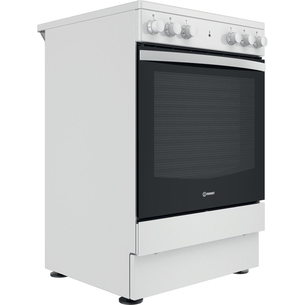 Indesit IS67V5KHW/UK 60cm Single Cavity Ceramic Cooker