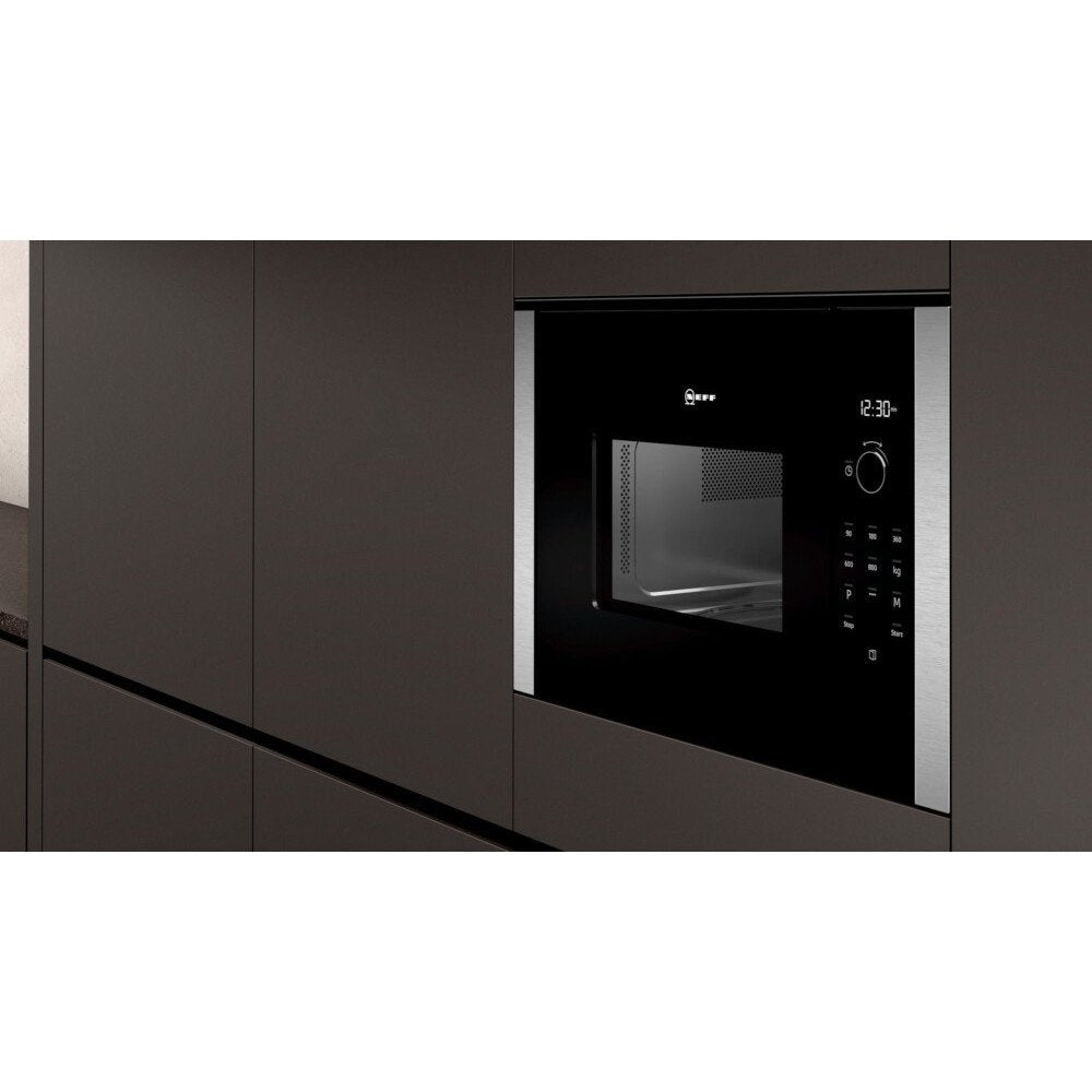 Neff HLAWD23NOB N50 38cm ( Shallow Depth Only 29.7cm ) Built-in Microwave Oven