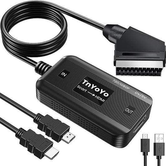 Adaptor Composite Video ( Scart ) To HDMI Adaptor With USB Power