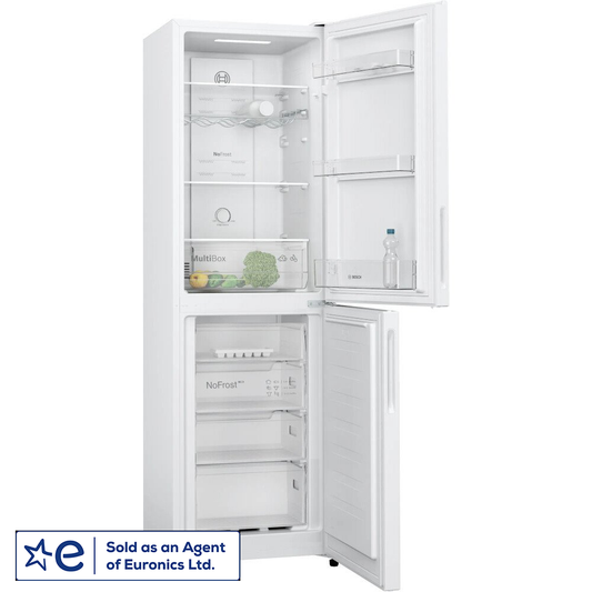 Bosch KGN27NWEAG 55cm ( 182.4cm High ) Frost Free 50/50 Fridge Freezer