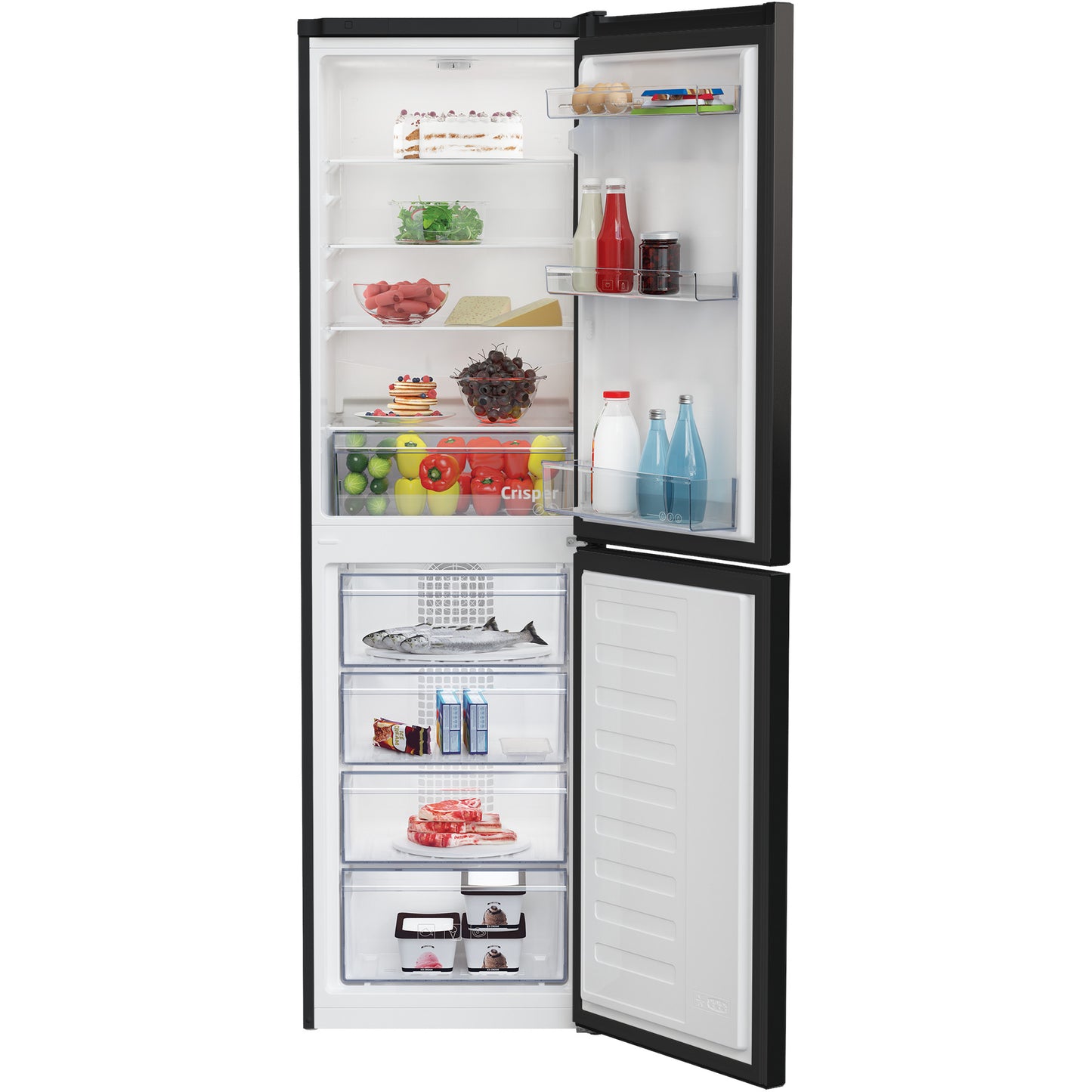 Beko CCFM4582B 54.5cm (182.4cm high) 50/50 Frost Free Fridge Freezer