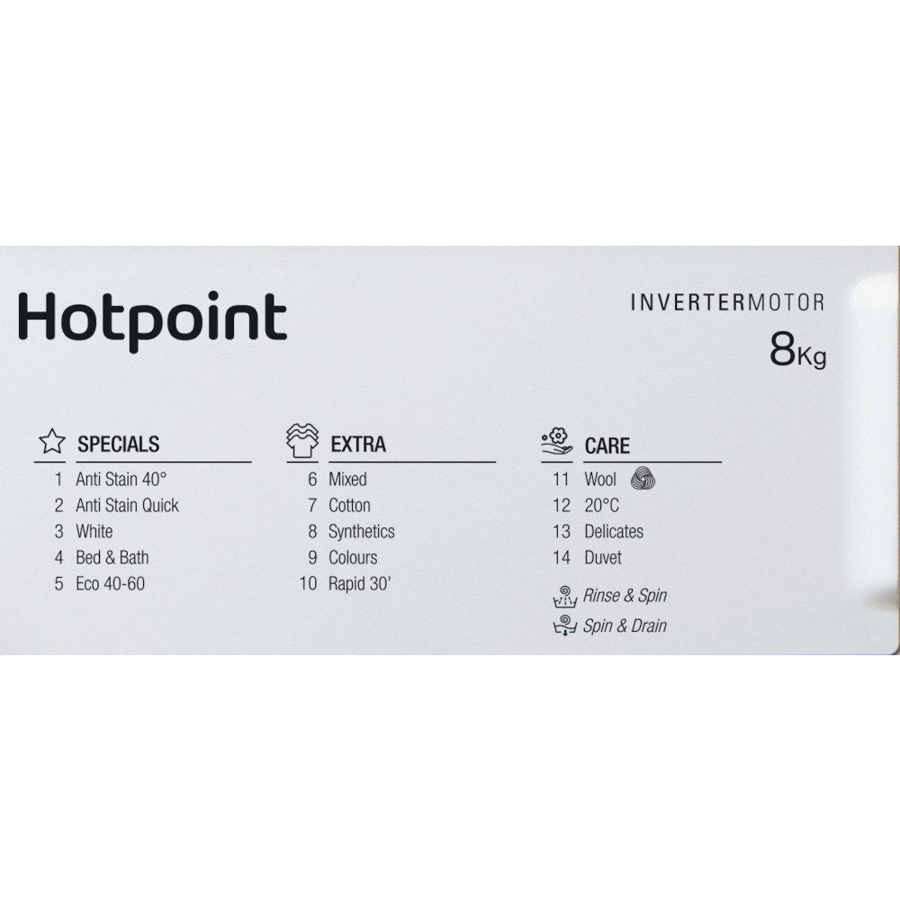 Hotpoint BIWMHG81485 Built In 8kg 1400 Spin Washing Machine