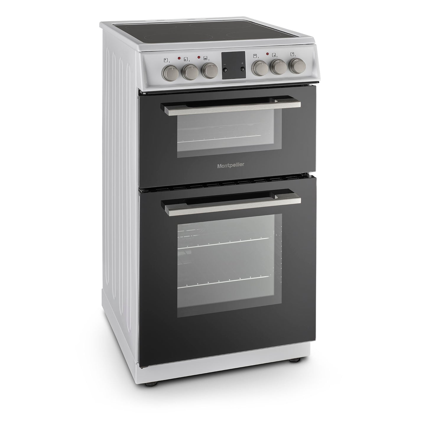 Montpellier MDOC50FW 50CM White Double Oven Electric Cooker