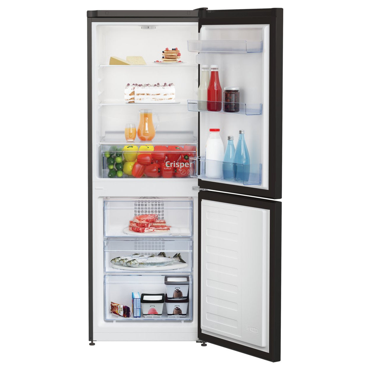 Beko CFG4552B 55cm ( 152.8cm High ) Black Frost Fridge Freezer