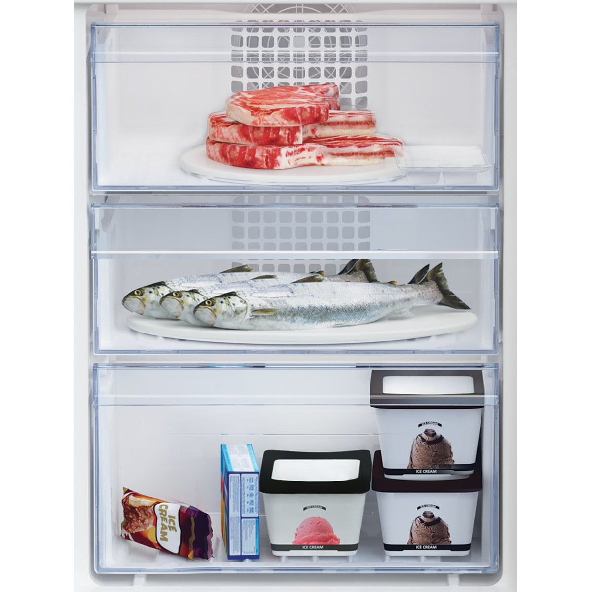 Beko CFG4552B 55cm ( 152.8cm High ) Black Frost Fridge Freezer