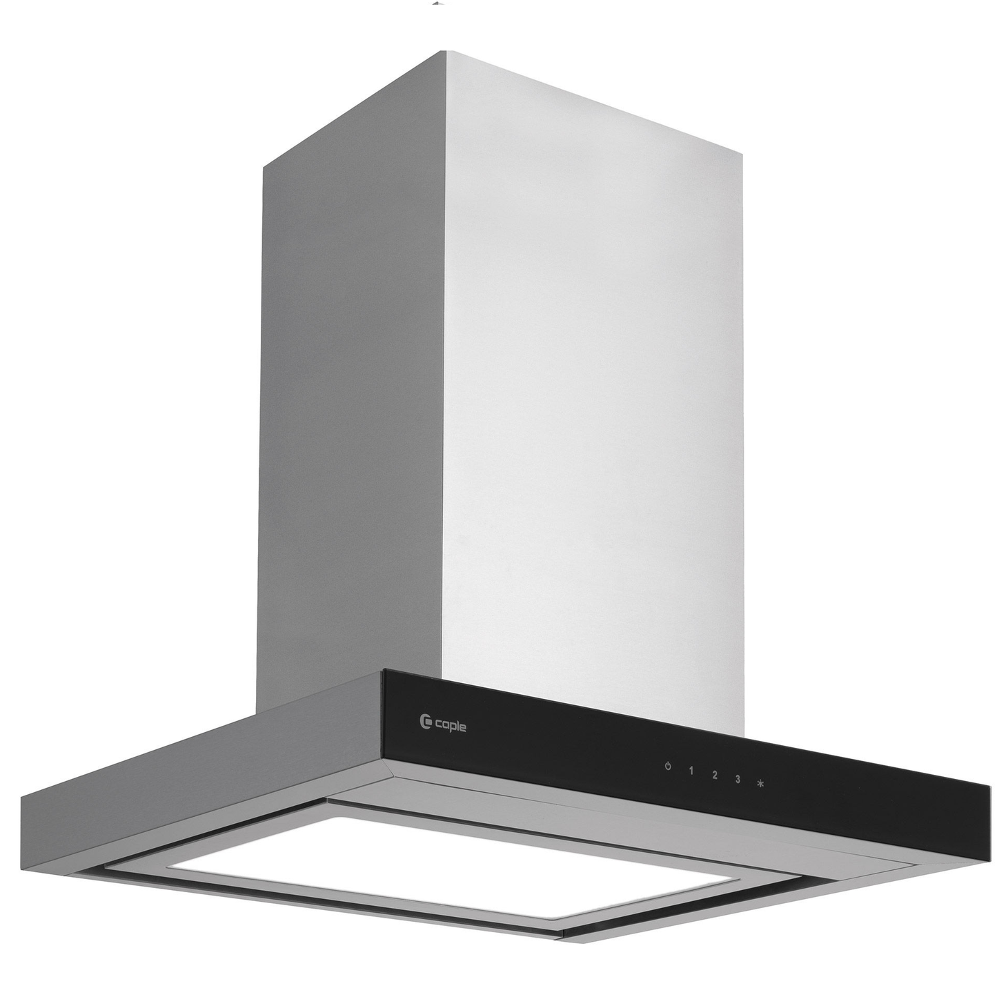 Caple ZC622 60cm Stainless & Black Glass Extractor With LED Lighting
