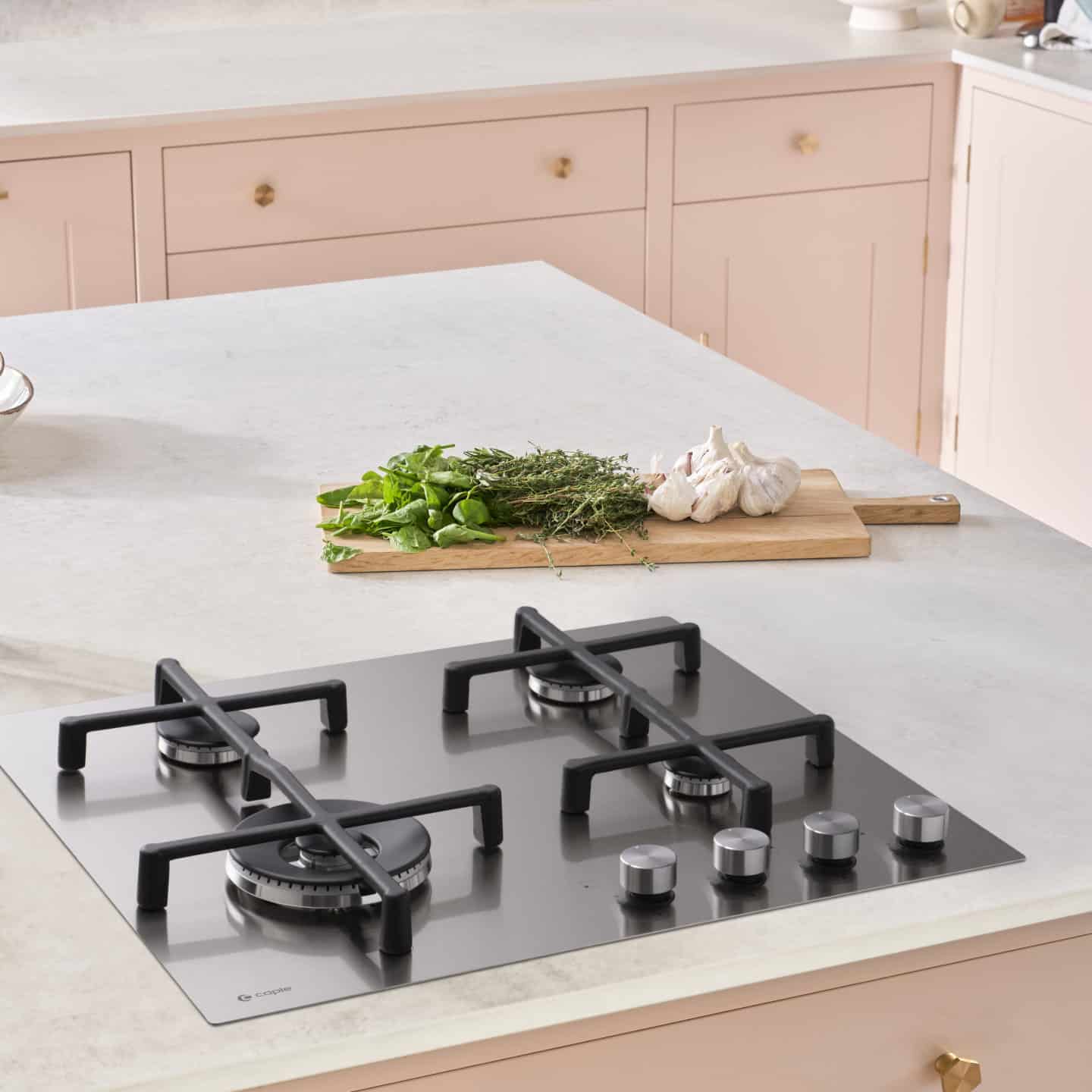 Caple C7061G 4 Burner Low Profile Gas Hob In Stainless Steel
