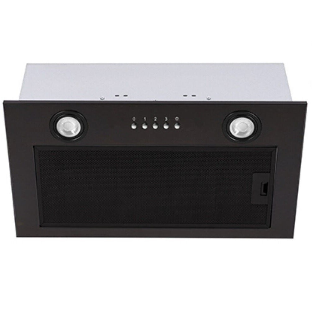 CDA CCA52BL Black 50CM Canopy Cooker Hood / Extractor With LED Lighting
