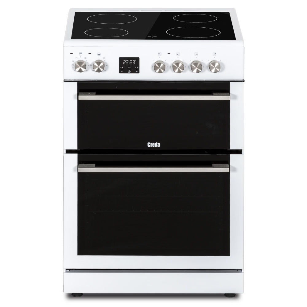 Creda C60CDOW 60cm White Double Oven Electric Cooker