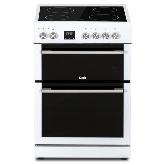 Creda C60CDOW 60cm White Double Oven Electric Cooker