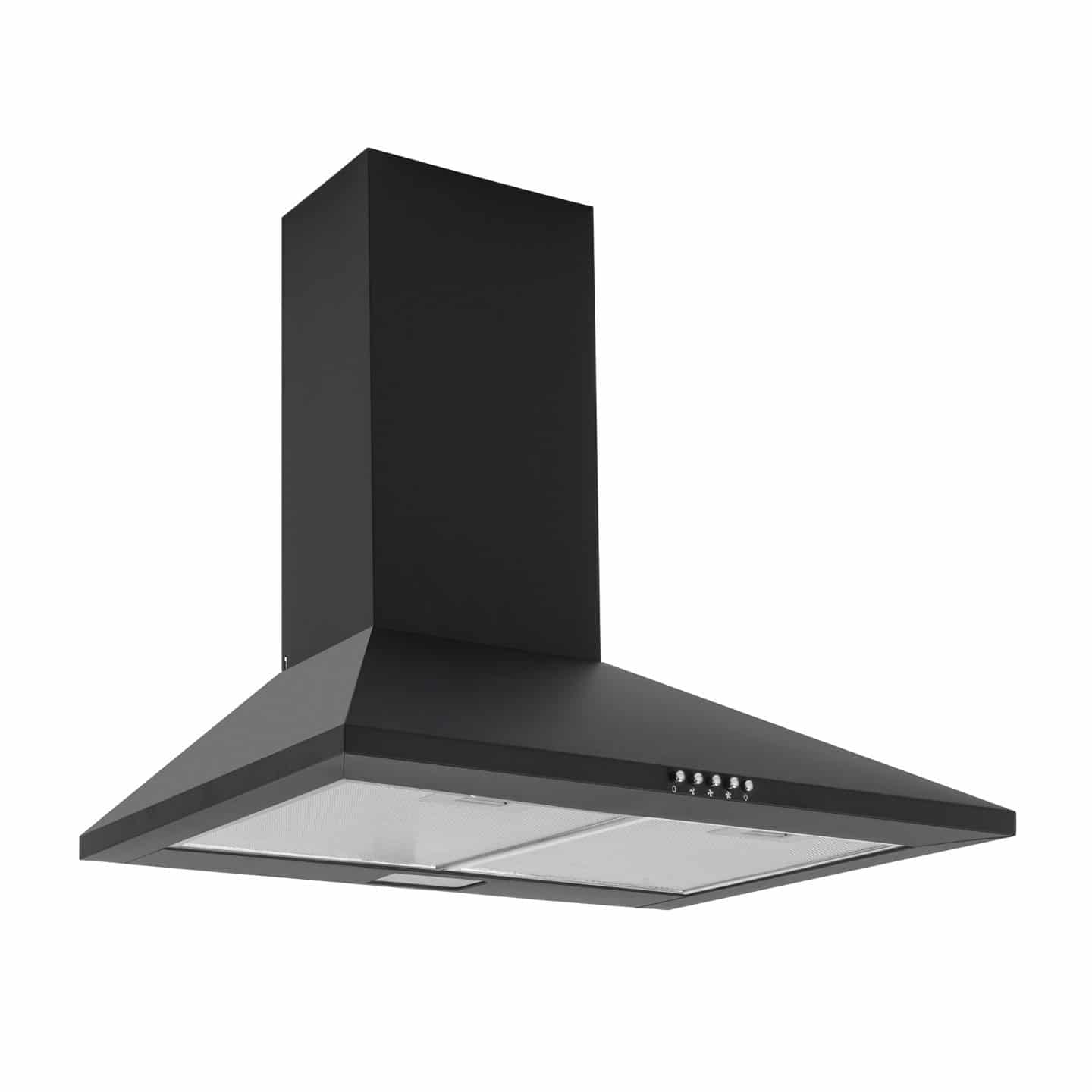 Caple CCH601BK 60cm Black Chimney Cooker Hood