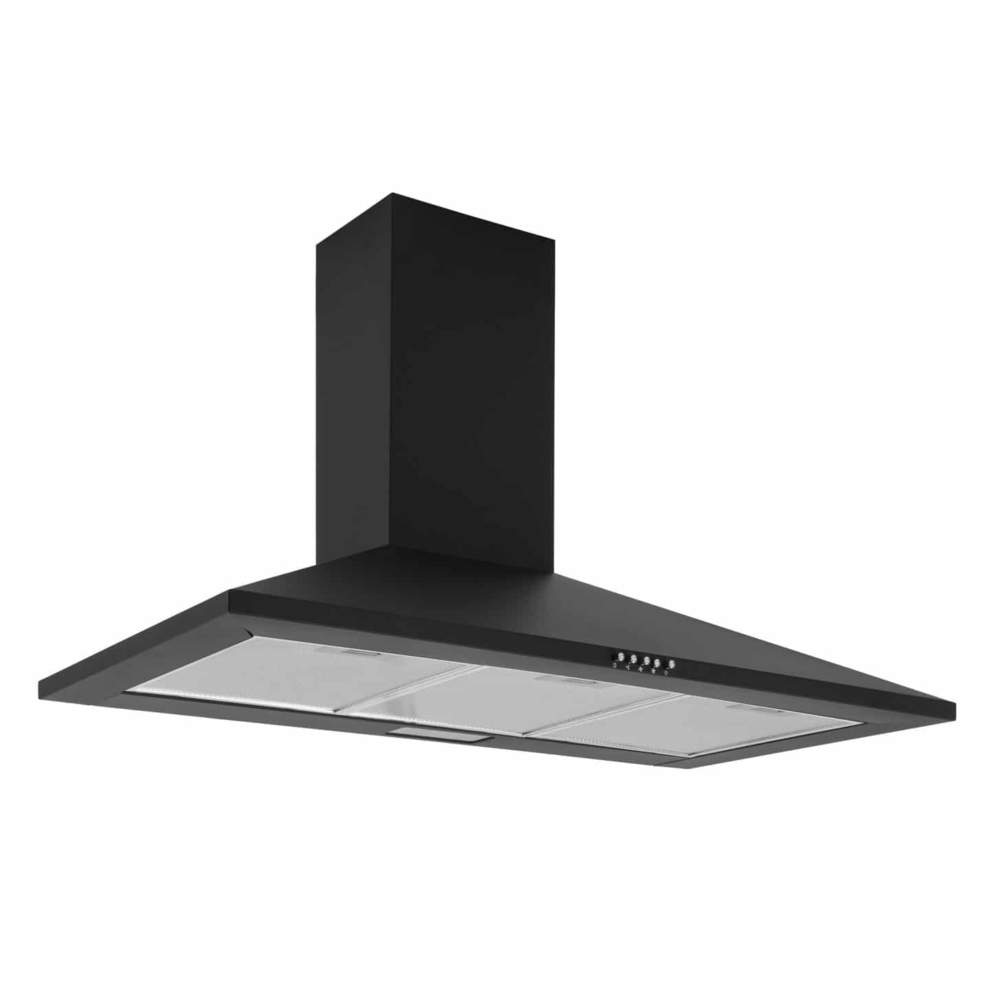 Caple CCH901BK 90cm Black Chimney Cooker Hood