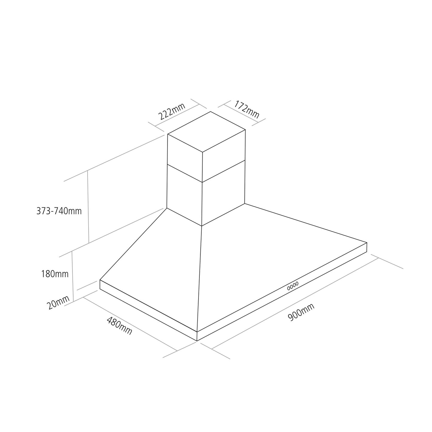 Caple CCH901SS 90cm Stainless Steel Chimney Cooker Hood