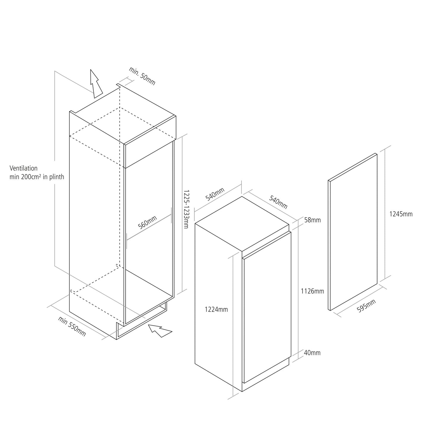 Caple RIL125 122cm Built In Column Larder