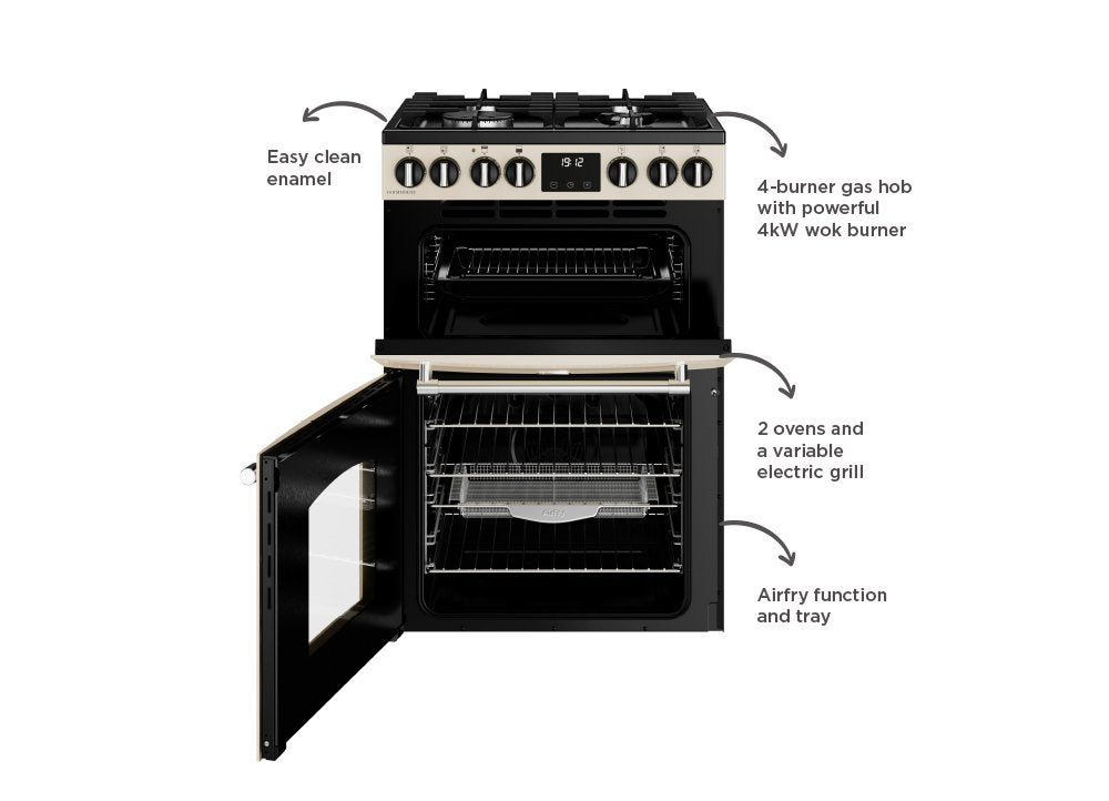 Belling Mini 60cm Cream Farmhouse Dual Fuel Range Cooker