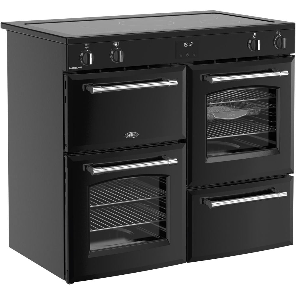 Belling Farmhouse 100E Black Electric Range Cooker