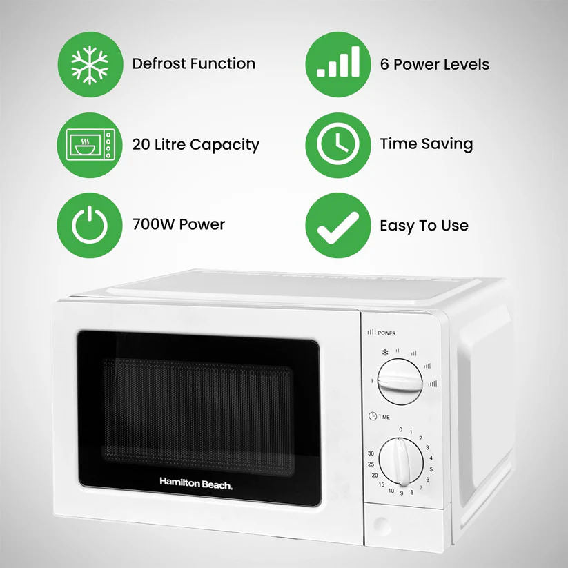 Hamilton Beach HB70T20W 20 Litre Solo Microwave