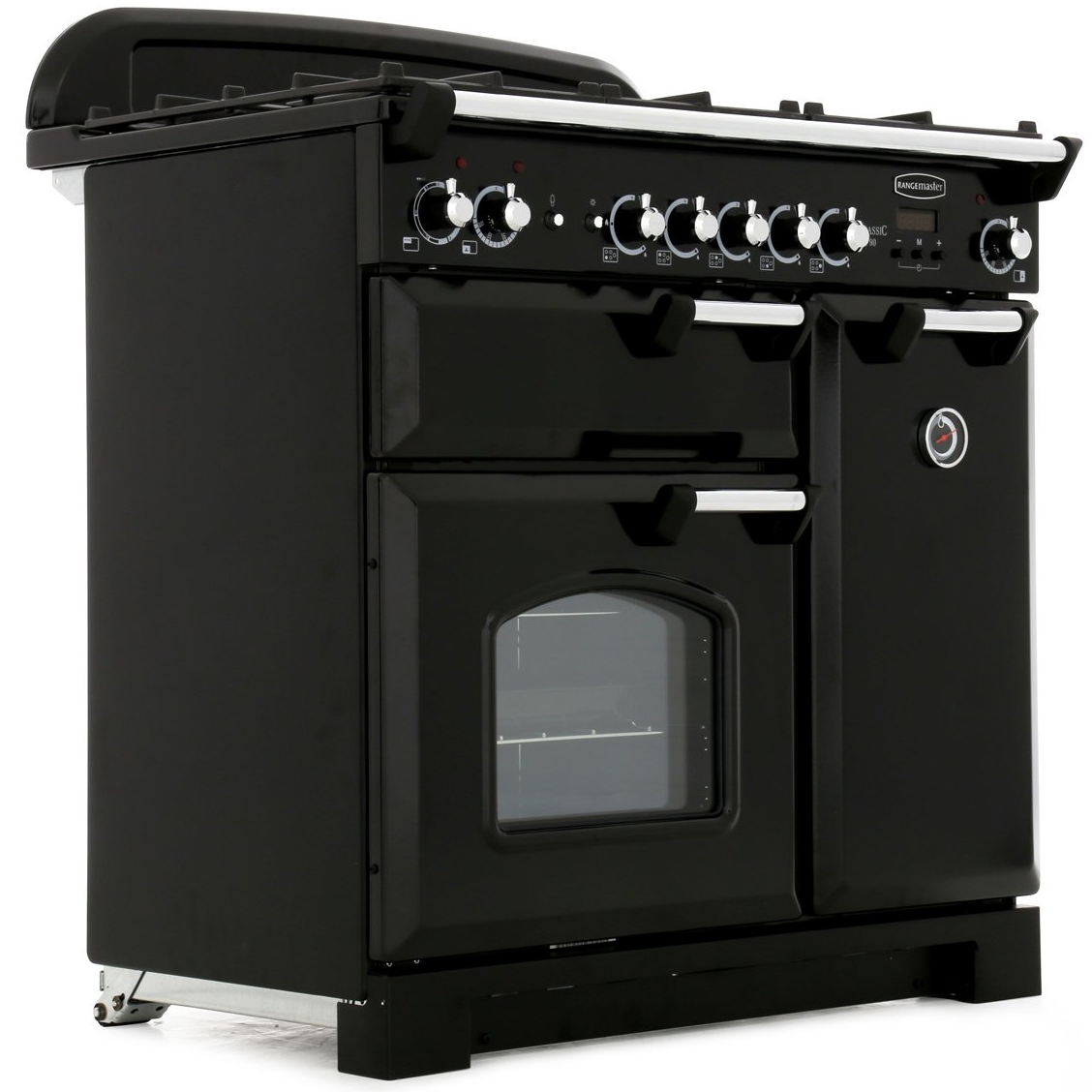 Rangemaster CLA90DFFBL/C Classic Black Dual Fuel Range Cooker