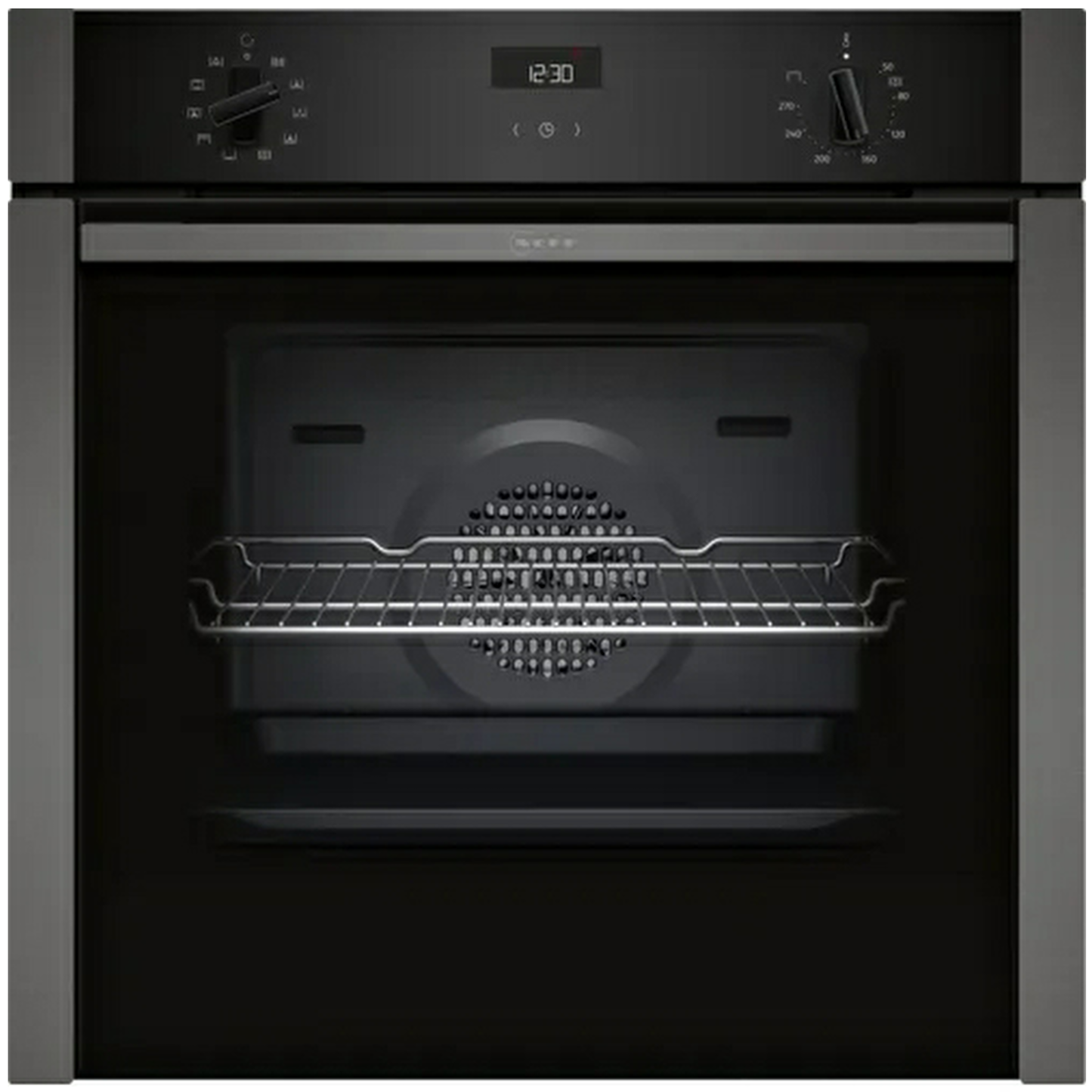 Neff B3ACE4AG3B N50 ( Graphite ) Built-In Single Slide & Hide Fan Oven